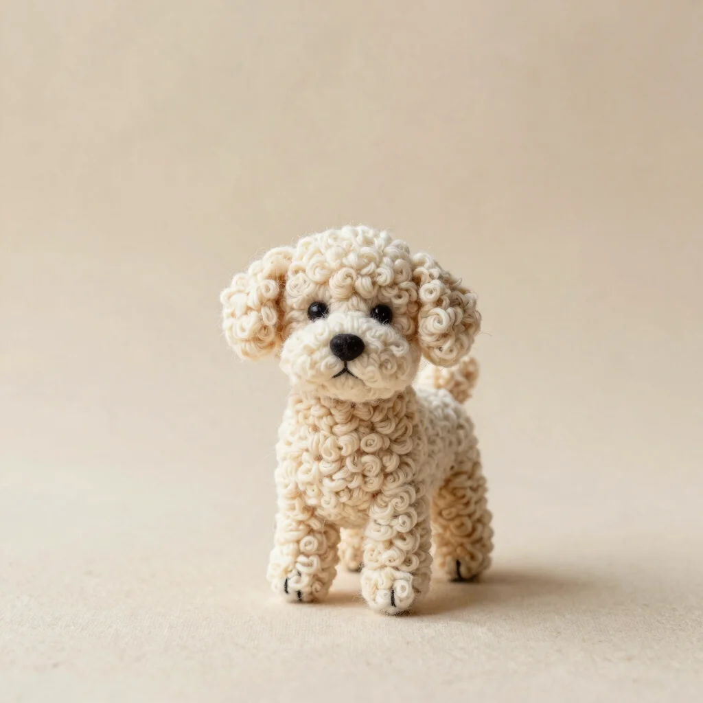 卷毛犬小像